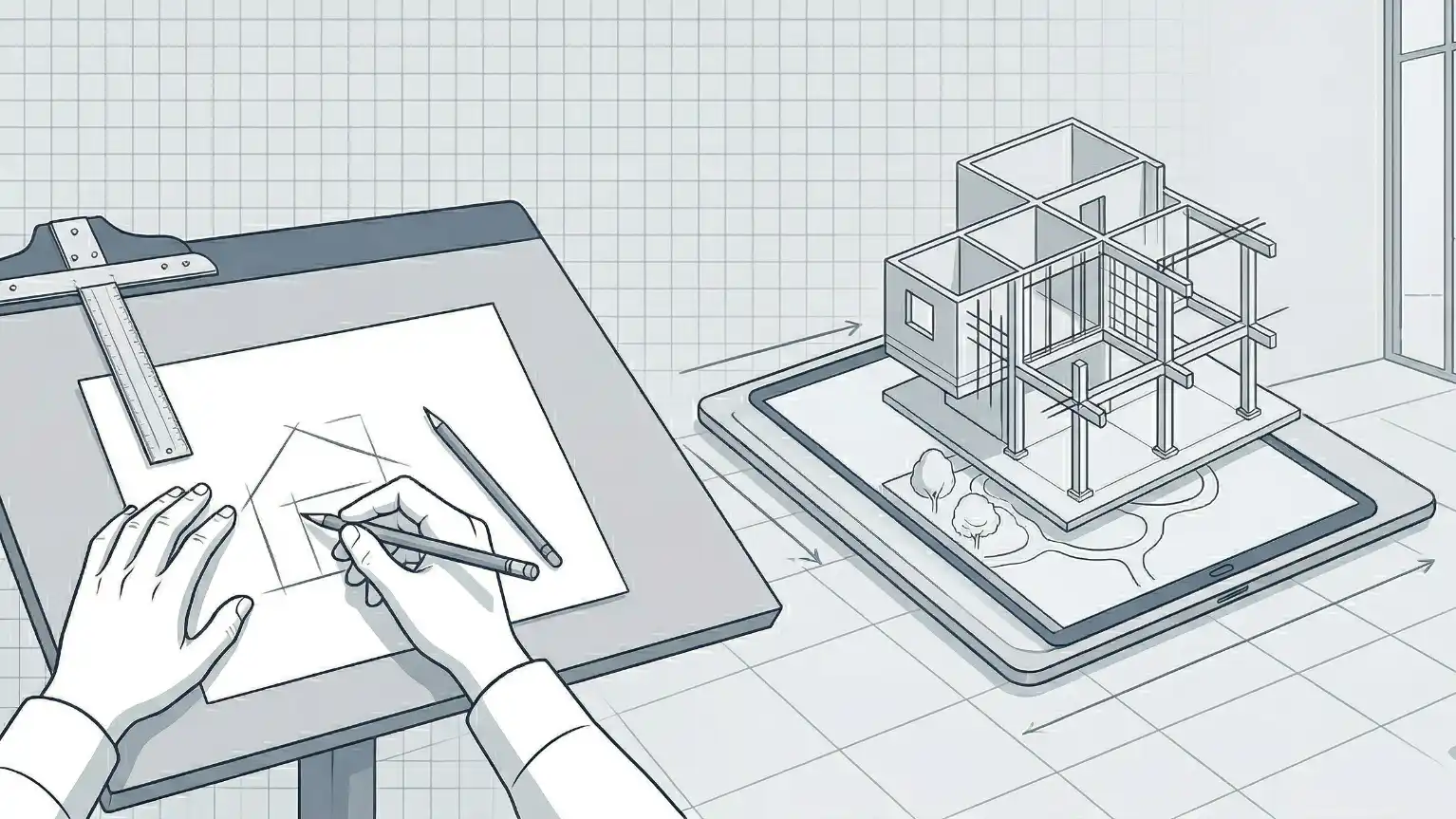 Building permit floor plan CAD drafting and 3D BIM modeling