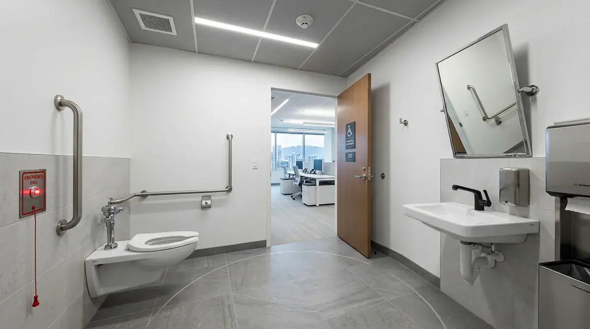 Childcare accessible washroom and sanitation sinks under Fraser Health and BC Building Code